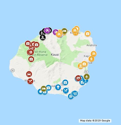 5 Days In Kauai Sample Itinerary Kauai Map, Kauai Activities, Best Beaches In Maui, Things To Do In Kauai, Kauai Travel, Kauai Vacation, Travel Life Hacks, Map Activities, My Maps