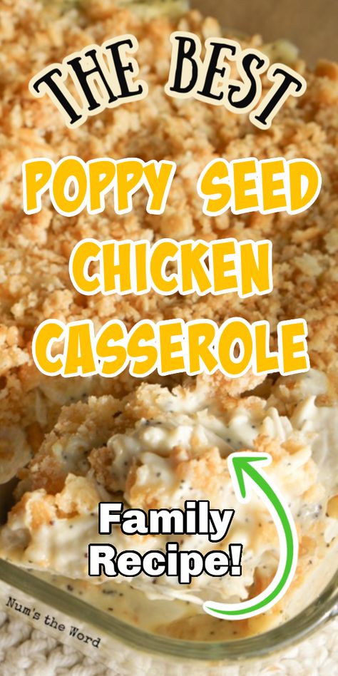 Poppyseed Chicken Recipe, Poppyseed Chicken, 30 Minute Meals Chicken, Poppy Seed Chicken Casserole, Poppy Seed Chicken, Turkey Casserole, Easy Casserole Recipes, Chicken Recipes Casserole, Easy Casserole