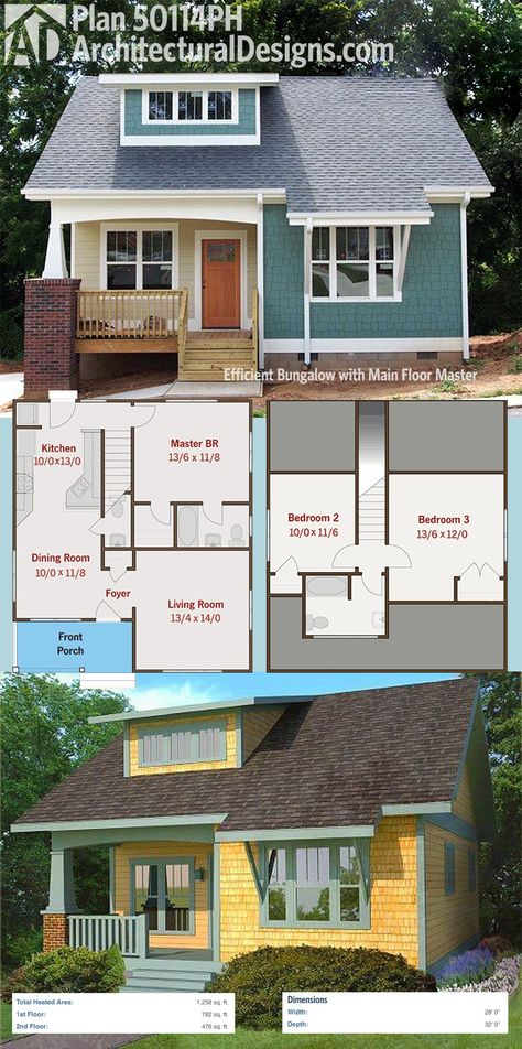 House Plans With Porches, Diy Storage Shed Plans, Diy Storage Shed, Basement House Plans, Casas The Sims 4, Bungalow House Plans, Bungalow House, Building A Shed, Craftsman House Plans