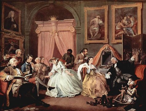 Marriage à-la-mode The Countess's Morning Levee. Link to blog post about 18th c women's toilette William Hogarth, Thomas Gainsborough, Joseph Mallord William Turner, French Paintings, Art Ancien, William Turner, William Blake, Art Uk, A4 Poster