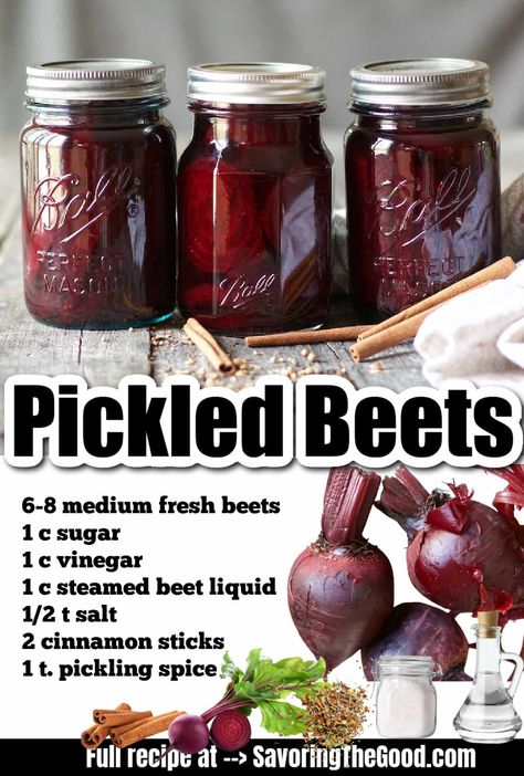 Refrigerated Pickled Beets, Pickled Beets Canning Recipe Small Batch, Cinnamon Pickled Beets, Canning Beets Pressure Cooker, Beets Pickled Recipes, Refrigerator Pickled Beets Recipes, Small Batch Pickled Beets, Can Beets Recipe Ideas, How To Pickle Beets Easy