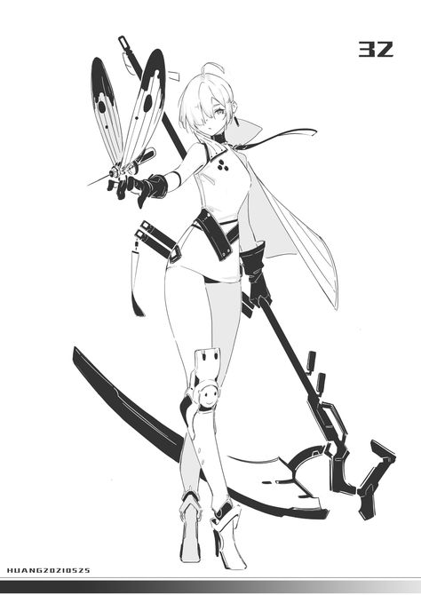 ArtStation - Q-32, HUANG -hhhhhhhhhhh Huang Hhhhhhhhhhh, Cyberpunk Art, 영감을 주는 캐릭터, Female Character Design, Character Design References, Anime Sketch, Drawing Poses, Art Reference Poses, Fantasy Character Design