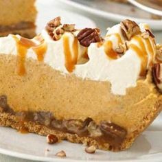 This is pretty much the same as the Kraft Turtle Pumpkin Pie (or the Publix Turtle Pumpkin Pie, depending on where you look). Turtle Pumpkin Pie Recipe, Turtle Pumpkin Pie, Turtle Pumpkin, Turtle Pie, Caramel Pumpkin, Brownie Pie, Bake Pumpkin, Coconut Dessert, Yummy Deserts