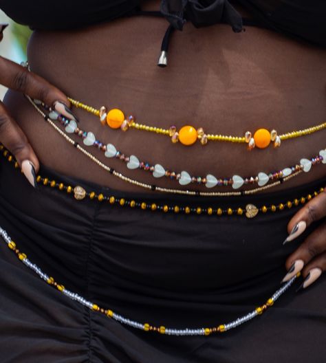 SENSATIONAL SET 📿❤️✨ Set of 5 waist beads now available on waistbeadsbynora.com Beads For Waist Beads, African Waist Beads Aesthetic, Aesthetic Waist Beads, How To Make Waist Beads Diy, Waist Beads Outfit, Waistbeads Designs, Waist Beads Aesthetic, April Vibes, Beaded Waist Chain