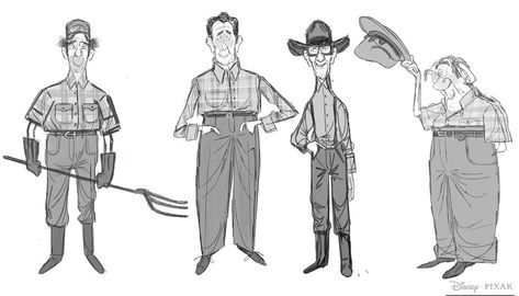 Farmer Character Design, Deanna Marsigliese, Farmer Character, Cartoon Style Drawing, Design Workshop, Model Sheet, Animation Reference, Arte Sketchbook, Character Poses