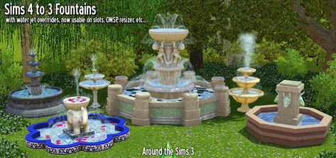 Around the Sims 3 | Custom Content Downloads| Objects | Outdoors | Sims 4 to 3 Fountains Sims 3 Sims, Sims 3 Custom Content, Decorative Fountains, Sims 3 Cc Finds, Sims 4 Game Mods, Sims 4 Gameplay, Sims Games, The Sims 3, Sims 1