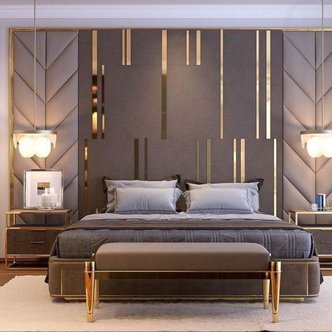 The Most Exclusive Master Bedroom Inspirations Bed Cushioning, Headboard Panels, Design Ložnic, تصميم داخلي فاخر, Modern Bedroom Interior, Modern Luxury Bedroom, Luxury Bedroom Design, Bilik Tidur, Luxury Bedroom Master