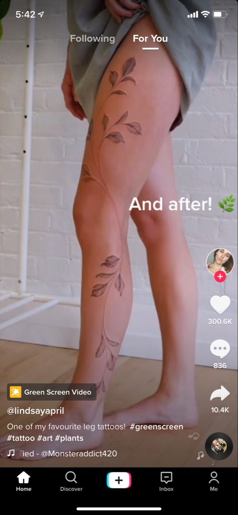 Leg Vine Tattoo, Vine Leg Tattoo, Leg Tattoo Placements, Side Tattoos Women, Lower Leg Tattoos, Vine Tattoo, Tattoos To Cover Scars, Magic Tattoo, Small Flower Tattoos