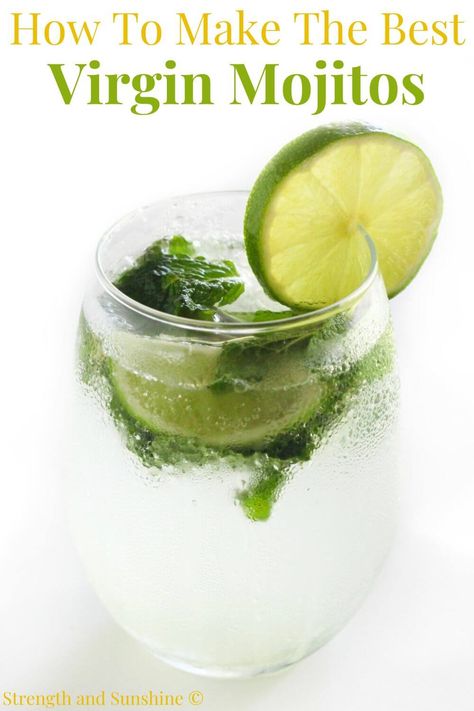 Mojito Recipe Non Alcoholic, Virgin Mojito Recipe, Cuban Mojito, Non Alcoholic Mojito, Summer Mocktail, Virgin Mojito Mocktails, Virgin Drinks, Healthy Soda, Mojito Mocktail