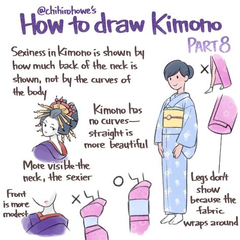 Lakaran Fesyen, Materi Bahasa Jepang, Japanese Traditional Clothing, Drawing Anime Clothes, Drawing Clothes, Japanese Outfits, Art Tutorials Drawing, Digital Art Tutorial, Drawing Base