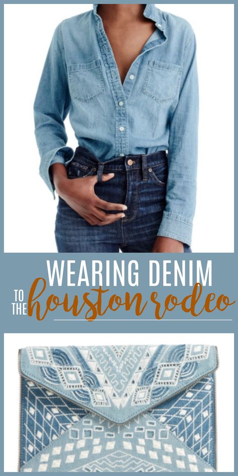 rodeo, denim wear, denim outfits, what to wear to the rodeo, rodeo outfit inspiration, summer denim outfits, spring denim outfits What To Wear To A Rodeo, Houston Rodeo Outfits For Women, Houston Rodeo Outfit, Spring Denim Outfits, Rodeo Outfits For Women, Summer Denim Outfits, Houston Livestock Show And Rodeo, Rodeo Outfit, Livestock Show