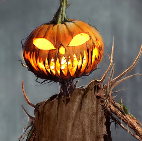 Realistic Halloween Drawings, Pumpkin Monster Art, Evil Pumpkin Drawing, Pumpkin Scarecrow Drawing, Luca Pumpkin, Goosebumps Pumpkin, Scary Pumpkin Drawing, Storybook Pumpkin Ideas, Goosebumps Aesthetic