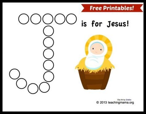 J is for Jesus (free printables) Jesus Preschool Crafts, J Is For Jesus, Jesus Preschool, Letter J Activities, Letter J Crafts, Jesus Crafts, J Craft, The Letter J, Preschool Christmas Crafts