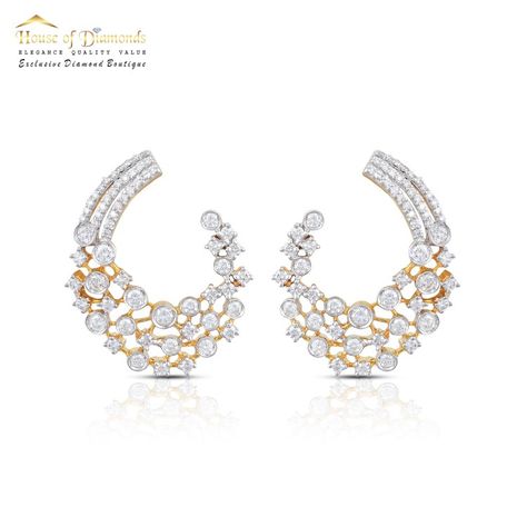 #Diamond earrings#diamond j bali#western hoops#exclusive diamond earrings Earrings Diamond, Diamond Earrings, Bali, Crown Jewelry