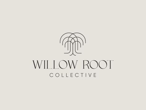 Roots Logo Design Ideas, Garden Logo Design, Willow Tree Logo, Rooted Logo Design, Willow Logo, Willow Tree Logo Design, Willow Logo Design, Tree Logo Ideas, Tree Roots Logo