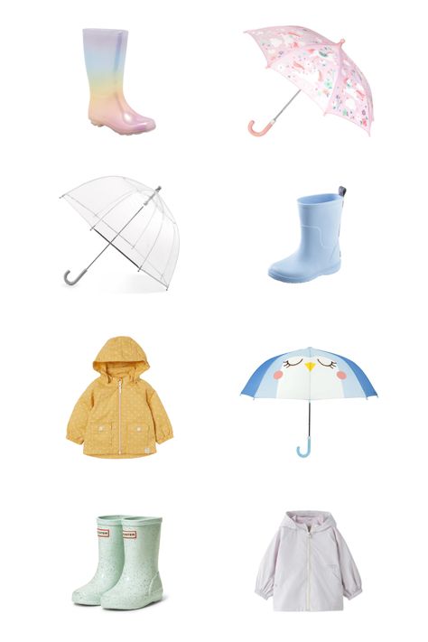 These jackets, boots & umbrellas are my favorite spring-time essentials for toddlers, little kids, and big kids. Kids Rain Gear, Toddler Raincoat, Girls Raincoat, Toddler Rain Boots, Toddler Coat, Dream Things, Kids Bubbles, Playing Outside, Kids Rain