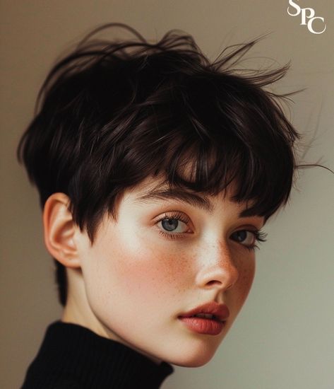 Very Short Pixie Haircut, Wavy Pixie Haircut, Short Wavy Pixie, Very Short Pixie, Platinum Blonde Pixie, Wavy Pixie Cut, Women Reference, Asymmetrical Pixie Cuts, Pixie Haircut Ideas