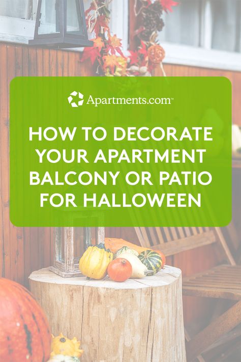 Get in on the Halloween decorating fun with these tips on how to create a spook-tacular scene on your apartment balcony or patio. Halloween Apartment Patio Decor, Halloween Decor For Apartment Balcony, Apartment Patio Halloween Ideas, Balcony Halloween Ideas Apartment, Cat Friendly Apartment Balcony, Apartment Patios, Free Decorating Ideas, Renter Hacks, Cinnamon Broom