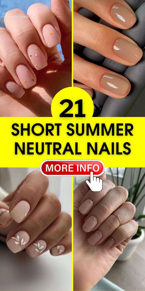 Summer Neutral Nails, Harry Potter Nail Art, New Nail Trends, August Nails, Short Almond Nails, Summer Neutrals, Classy Nail Designs, Trendy Nail Design, Neutral Nails