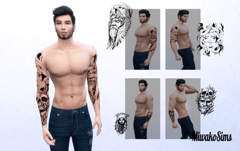 The sims 4 cc Sims Tattoos, Ts4 Tattoos, Sims 4 Tattoos, 4 Tattoo, Sims4 Cc, Sims 4 Cc Finds, Cc Finds, Sims 4 Cc, Maxis Match