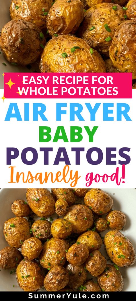 Lil Potatoes Recipe Air Fryer, Mini Roasted Potatoes In Air Fryer, Airfryer Mini Potatoes, Air Fry Mini Potatoes, Air Fried Mini Potatoes, Toasted Potatoes In Air Fryer, Mini Gold Potatoes Recipes Air Fryer, Roasted Potatoes In Air Fryer Oven, Air Fry Small Potatoes