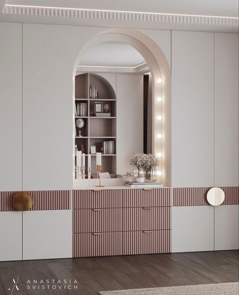 L Shaped Powder Room, Wardrobe With Mirror Design, Kids Room Wardrobe Design, Almirah Designs, Wardrobe Dresser, Kids Room Interior Design, تصميم داخلي فاخر, Closet Design Layout, Bedroom Interior Design Luxury