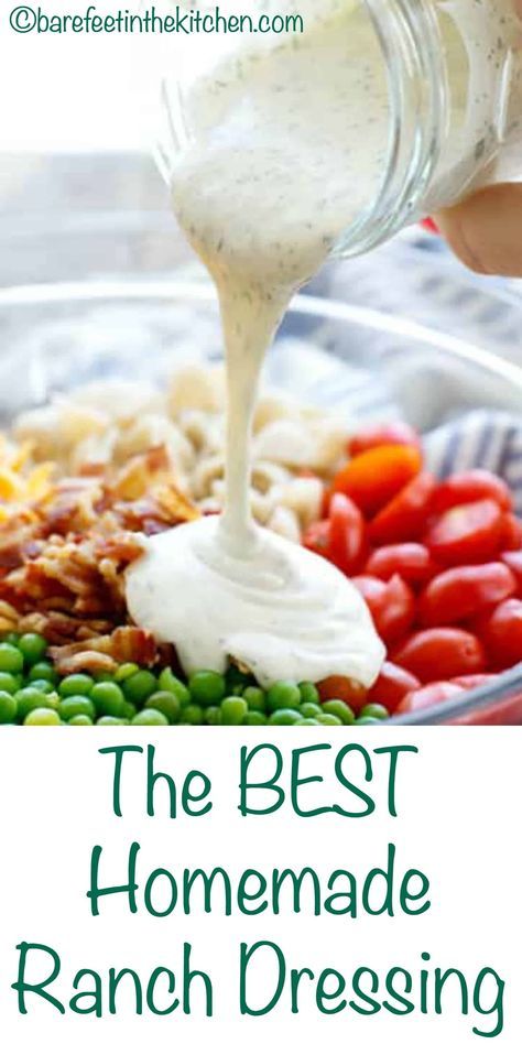 The Best Homemade Ranch Salad Dressing Best Homemade Ranch Dressing, Best Homemade Ranch, Homemade Ranch Salad Dressing, Ranch Salad Dressing Recipes, Ranch Dressing Recipe Homemade, Ranch Salad, Ranch Dressing Recipe, Salad Dressing Recipe, Ranch Salad Dressing