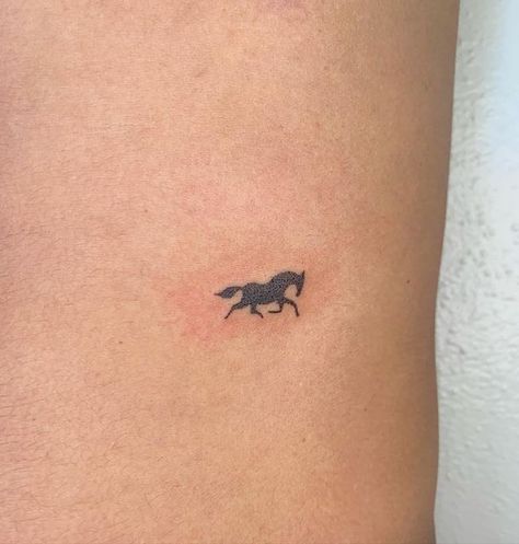 Sibling Animal Tattoos, Mini Tattoos Horse, Vintage Horse Tattoo, Mini Horse Tattoo, Horse Related Tattoos, Tiny Horse Tattoo, Mule Tattoo, Wild Horse Tattoo, Black Horse Tattoo