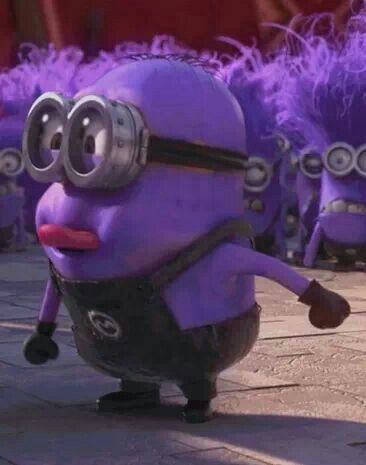 Purple Minion Amor Minions, Purple Minion, Yellow Minion, Purple Minions, Despicable Minions, Me Images, Minion Banana, Despicable Me Minions, Evil Minions