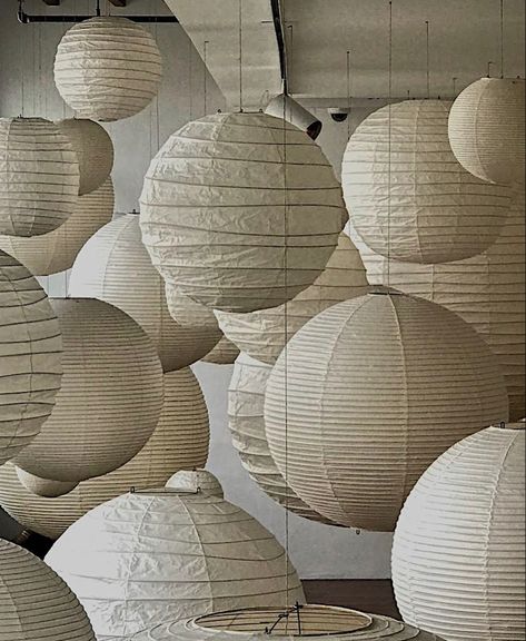 Paper Lights, Interior Design Presentation, Isamu Noguchi, Paper Light, House Room, Tea House, Paper Lanterns, High Ceiling, Touch Of Modern