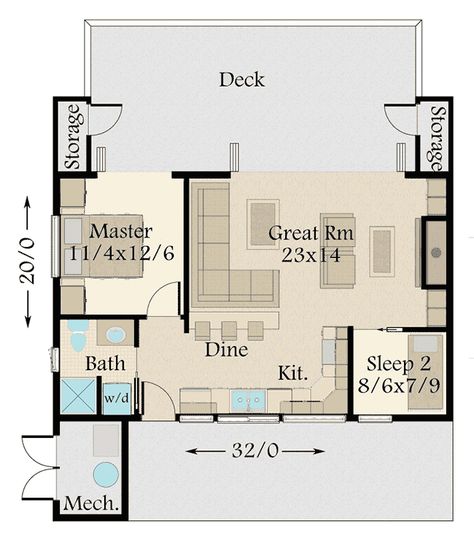 7 tiny house floor plans with no stairs One Story Small House, Modern House Plans Open Floor, Tiny Modern House Plans, Adu Plans, Lodge House Plans, Micro House Plans, Small Modern House Plans, House Plans With Photos, Small Modern Home