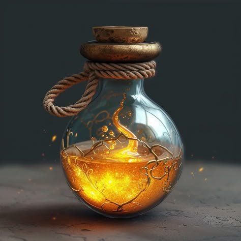 ArtStation - Potion II, TheKoswog Alchemy Ingredients, Potion Art, Dnd Loot, Props Design, Magic Bottles, Fantasy Items, D D Items, Dnd Items, Sea Decor