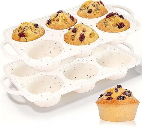 Amazon.com: CAKETIME Large Muffin Pan, Metal Reinforced Frame 3.5 Inch Jumbo Silicone Muffin Pan Nonstick 6 Cups for Baking Jumbo Muffin, Frittatas, Jumbo Cupcakes 2 Pack Confetti: Home & Kitchen Baked Egg Muffins, Silicone Muffin Pan, Jumbo Muffins, Large Cupcake, Mini Pumpkin Pies, Cupcake Pans, Cornbread Muffins, Homemade Muffins, Muffin Pans