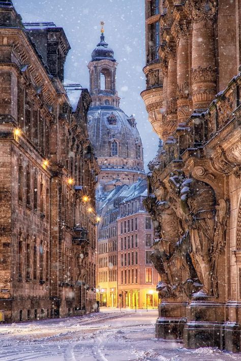 Dresden Aesthetic, Cities Aesthetic, Pinterest Pictures, Dream Vacations Destinations, Landscape Landscape, I Love Winter, European Cities, Love Winter, Gdansk