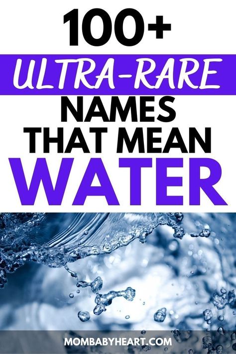 100+ Ultra name that means water and are refreshing unique too. Water names that are cute if your are looking for beautiful baby names that has useful water meaning look here. Pick a unique baby name that has a water meaning. Are you looking for unique, uncommon, or rare water baby names? this list of water baby names for boy and girl babies is full of modern baby names, some that are unisex and classic too! #waternames #babynames #newborn #newbaby #baby #newmom #pregnancy #babyboy #babygirl Water Goddess Names, Water Related Names, Names That Mean Water, Water Meaning, Mystical Names, Water Names, Modern Baby Names, Witch Names, Rare Names