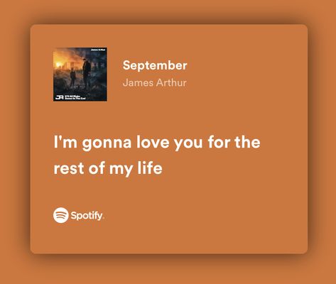 Spotify Playlist Aesthetic, Playlist Aesthetic, Music Vibe, September Song, Im Gonna Love You, James Arthur, Favorite Song, Journal Doodles, Spotify Playlist