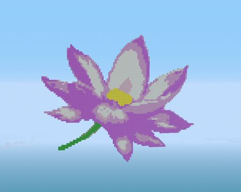 Lotus flower. Minecraft pixel art made by FakeUniform Minecraft Art Pixel, Rose Transparent Png, Flower Minecraft, Minecraft Flowers, Flower Forest, Flower App, Pixels Art, Minecraft Pixel Art, Minecraft Art