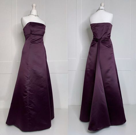 Prom Dresses Purple Dark, Dark Purple Dress Formal, Purple Satin Prom Dress, Dark Purple Prom Dress, Vintage Purple Dress, 90s Prom, Vintage Prom Dress, Dark Purple Dresses, Vintage Dresses For Sale