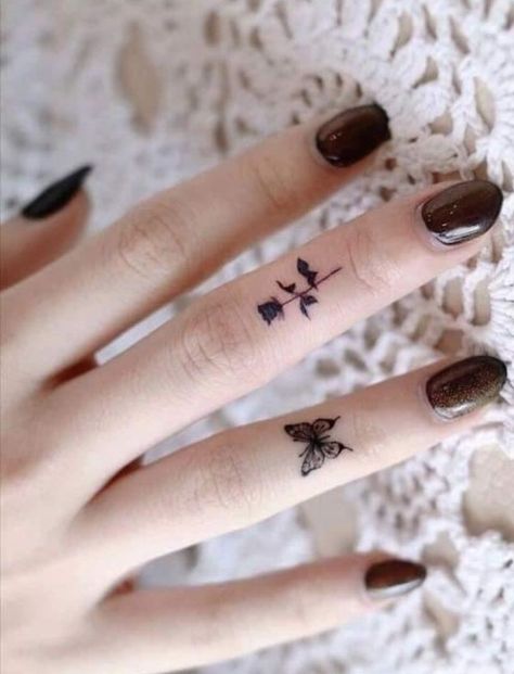 Finger Tattoos With Meaning, Inner Finger Tattoo, Cool Finger Tattoos, Middle Finger Tattoos, Finger Tattoos For Couples, Tiny Finger Tattoos, Cute Finger Tattoos, Our Mindful Life, Small Finger Tattoos