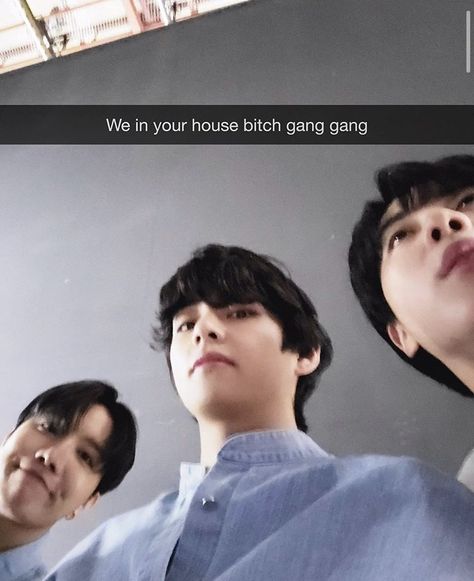 Bts Snapchats, Kpop Snapchat, Gang Gang, Bts Reactions, Bts Memes Hilarious, K Wallpaper, Funny Kpop Memes, Bts Funny Moments, Meme Faces