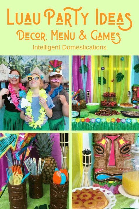 Luau Party Ideas Luau Swim Party, Kids Luau Parties, Hawai Party, Birthday Camera, Tropical Cabana, Eoy Activities, Luau Party Games, Luau Party Ideas, Kids Luau