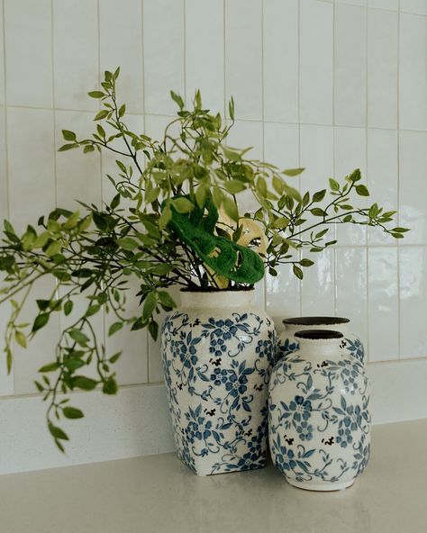 Add timeless elegance to your space with our Blue and White Porcelain Flower Vases! These stunning vases come in three unique shapes, each beautifully hand-painted with intricate floral designs. Whether displayed individually or styled together, they bring a touch of classic charm to any room. Perfect for fresh blooms or as statement pieces on their own. Explore our collection and find the perfect vase to complement your home! #PorcelainVase #ClassicDecor #BlueAndWhite #FloralVases #HomeSt... Ceramic Vase With Flowers, White And Blue Porcelain, Blue Porcelain, Unique Shapes, One With Nature, Blue And White Porcelain, Porcelain Flowers, Floral Vase, Classic Decor