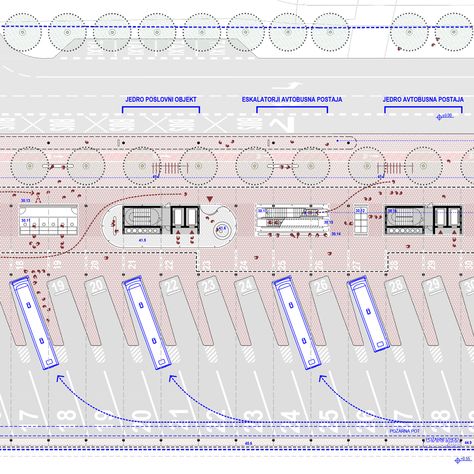 Multimodal Transport Hub, Train Station Architecture Concept, Bus Terminal Plan, Bus Terminal Floor Plan, Bus Station Plan, Parking Building Plan, Bus Station Design Architecture, Transportation Hub Architecture, Bus Parking Design Plan