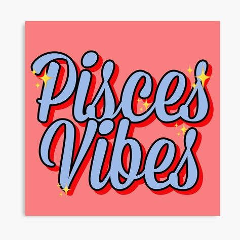 Get my art printed on awesome products. Support me at Redbubble #RBandME: https://www.redbubble.com/i/canvas-print/Pisces-Vibes-astrology-stickers-by-gabyiscool-by-gabyiscool/46911848.5Y5V7?asc=u Pisces Canvas Painting, Pisces Vibes, Astrology Stickers, Zodiac Stickers, Pisces Fish, Pisces Sign, Zodiac Collection, Zodiac Designs, Vibes Art