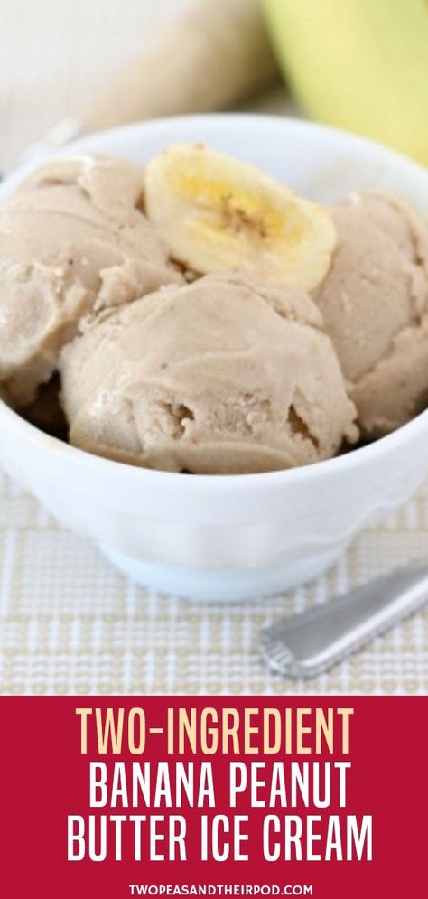 How To Make Banana Ice Cream With Only TWO Ingredients! This Healthy Ice Cream Is A Favorite Dessert At Our House And It Is Good For You! You Will Love This “Nice” Cream! If you are looking for a new way to use up your ripe bananas, try this Two-Ingredient Banana Peanut Butter Ice Cream. The recipe is super simple to make and no one will ever know there are only two ingredients involved. Homemade Banana Ice Cream, Frozen Banana Recipes, Chocolate Covered Bananas Frozen, Banana Ice Cream Recipe, Ripe Banana Recipe, Nice Cream Recipe, Butter Ice Cream, Banana Nice Cream, Banana Peanut Butter