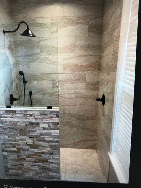 Small Bathroom Plans, Vintage Bathroom Remodel, Half Wall Shower, Top Bathroom Design, Small Shower Remodel, Small Bathroom With Shower, Walk In Shower Designs, Bathroom Plans, Tile Remodel