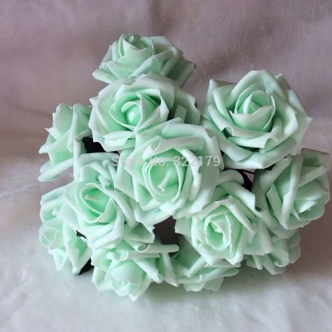 Mint flowers Mint Wedding Flowers, Mint Green Flowers, Mint Aesthetic, Bridal Bouquet Summer, Aesthetic Header, Orange Wedding Flowers, Wedding Mint Green, Mint Green Aesthetic, Green Roses