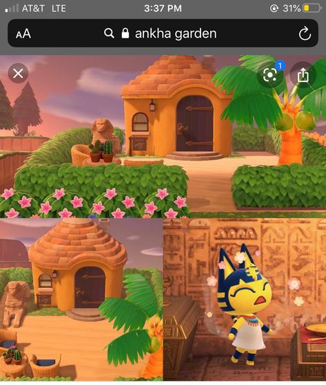 Acnh Ankha Yard, Acnh Ankha, Yard Ideas Acnh, Garden Idea, Yard Ideas, Animal Crossing, Yard, Animals, Quick Saves