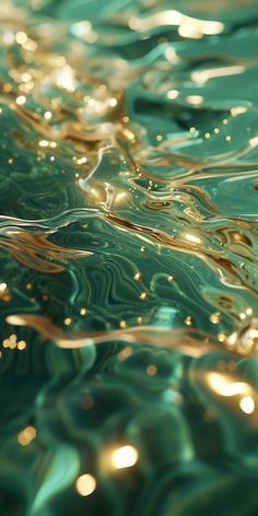 Green And Gold Aesthetics, Fun Green Aesthetic, Gold Water Aesthetic, Teal And Gold Aesthetic, Green Luxury Aesthetic, Green Water Aesthetic, Gold And Green Wallpaper, Blue Nature Aesthetic, Green Gold Aesthetic