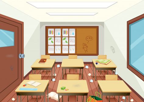 Classroom Interior, Classroom Background, Classroom Clipart, School Frame, Cute Panda Wallpaper, School Clipart, Modelos 3d, Interior Illustration, Classroom Setup